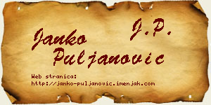 Janko Puljanović vizit kartica